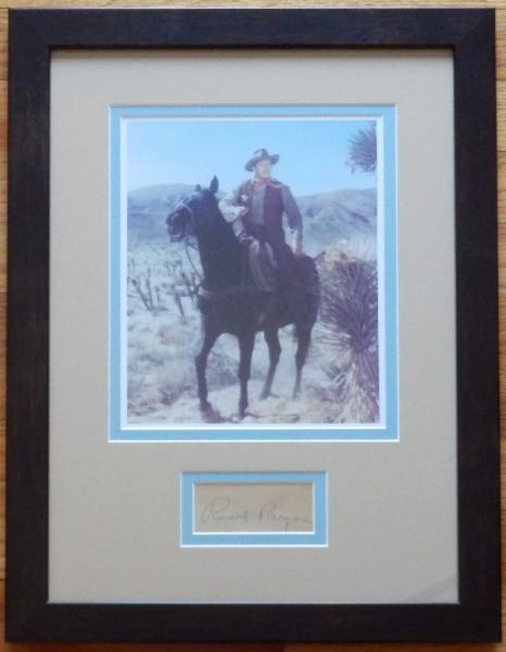 NEW ITEM Ronald Reagan On Horseback from the movie Law and Order with Signature Cut